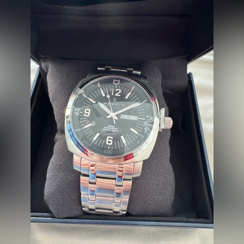 NEW - Nautis stealth Quartz Black Dial Men's Watch